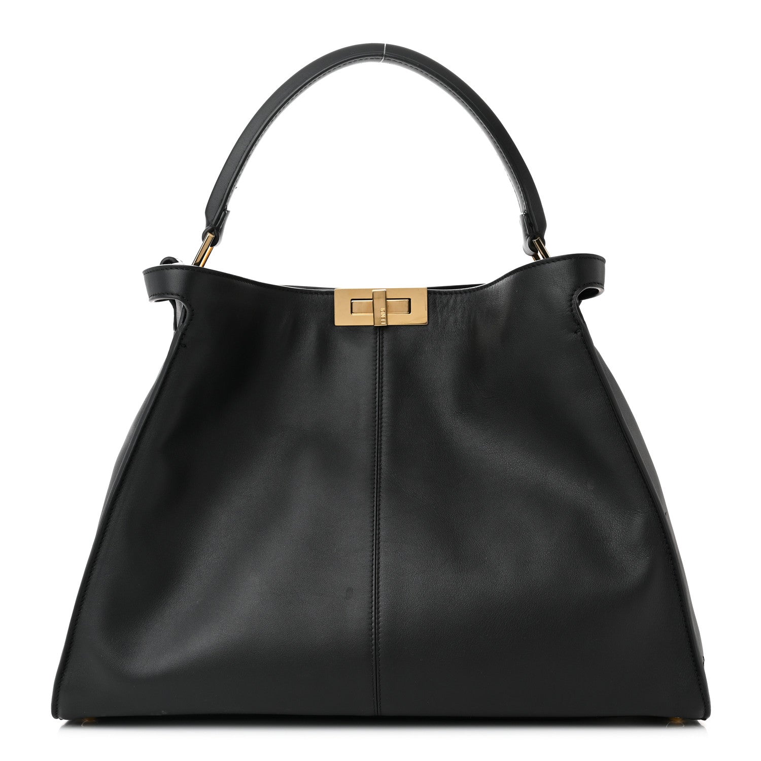 Fendi Vitello Seta Shearling FF 1974 Large Peekaboo X-Lite Black 1 of 13