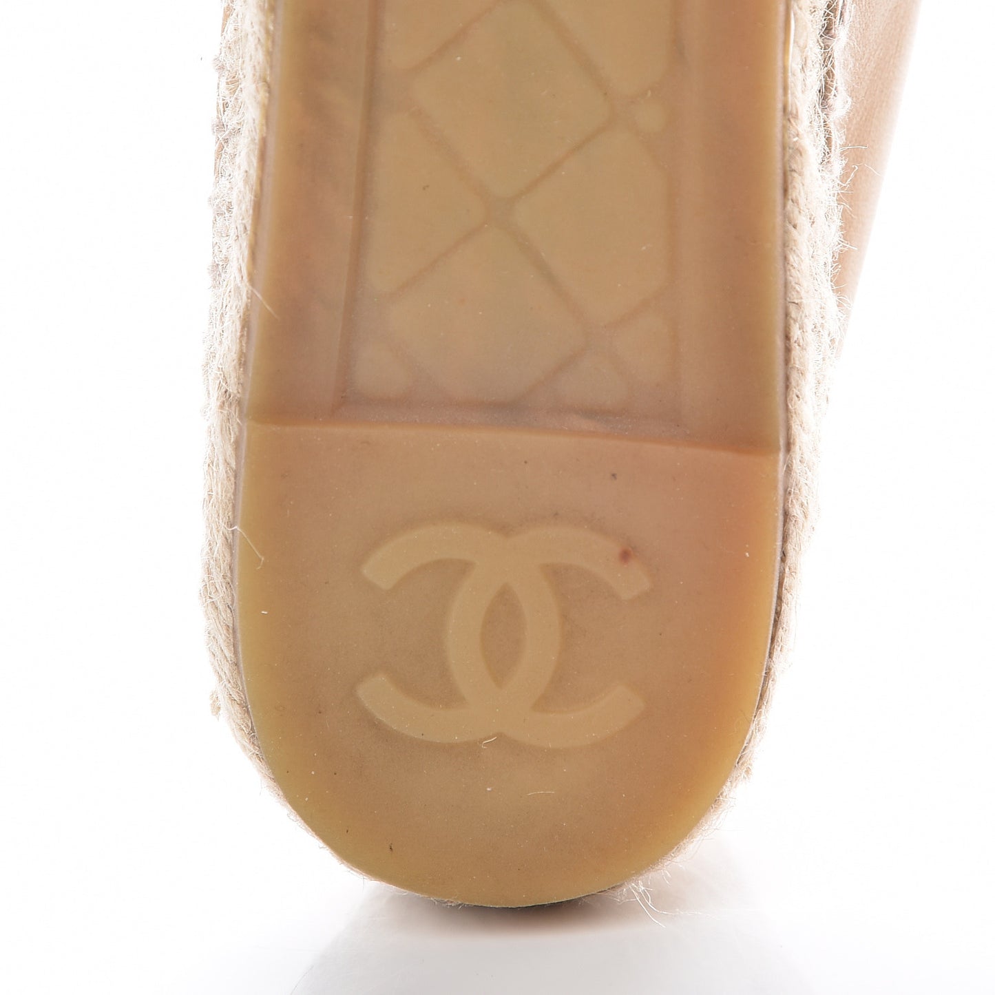 Lambskin CC Espadrilles 35 Beige Black