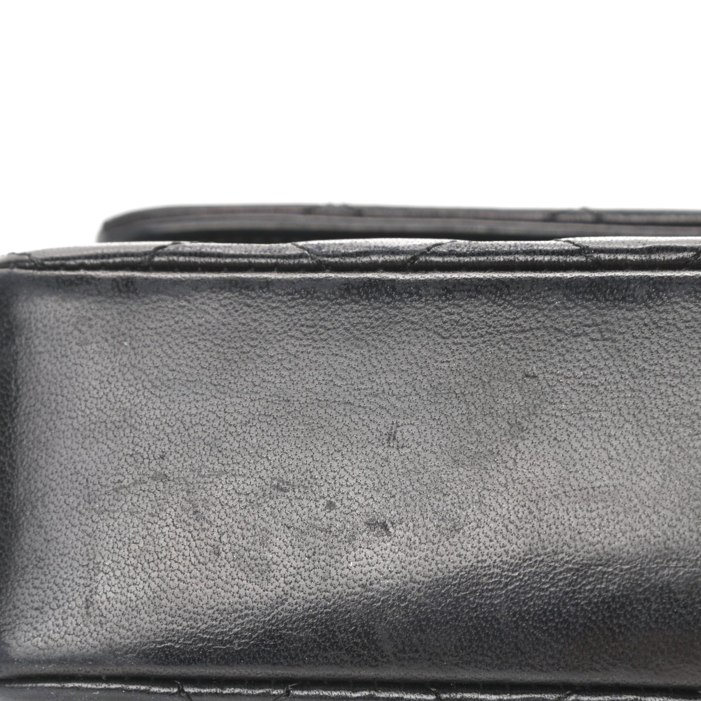 Lambskin Quilted Mini Rectangular Flap Black