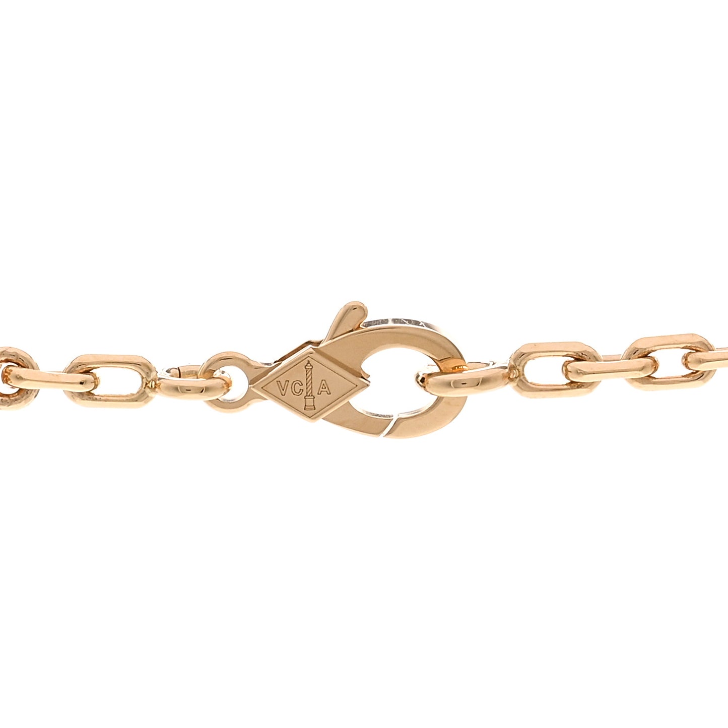 18K Yellow Gold Mother of Pearl 10 Motifs Vintage Alhambra Necklace