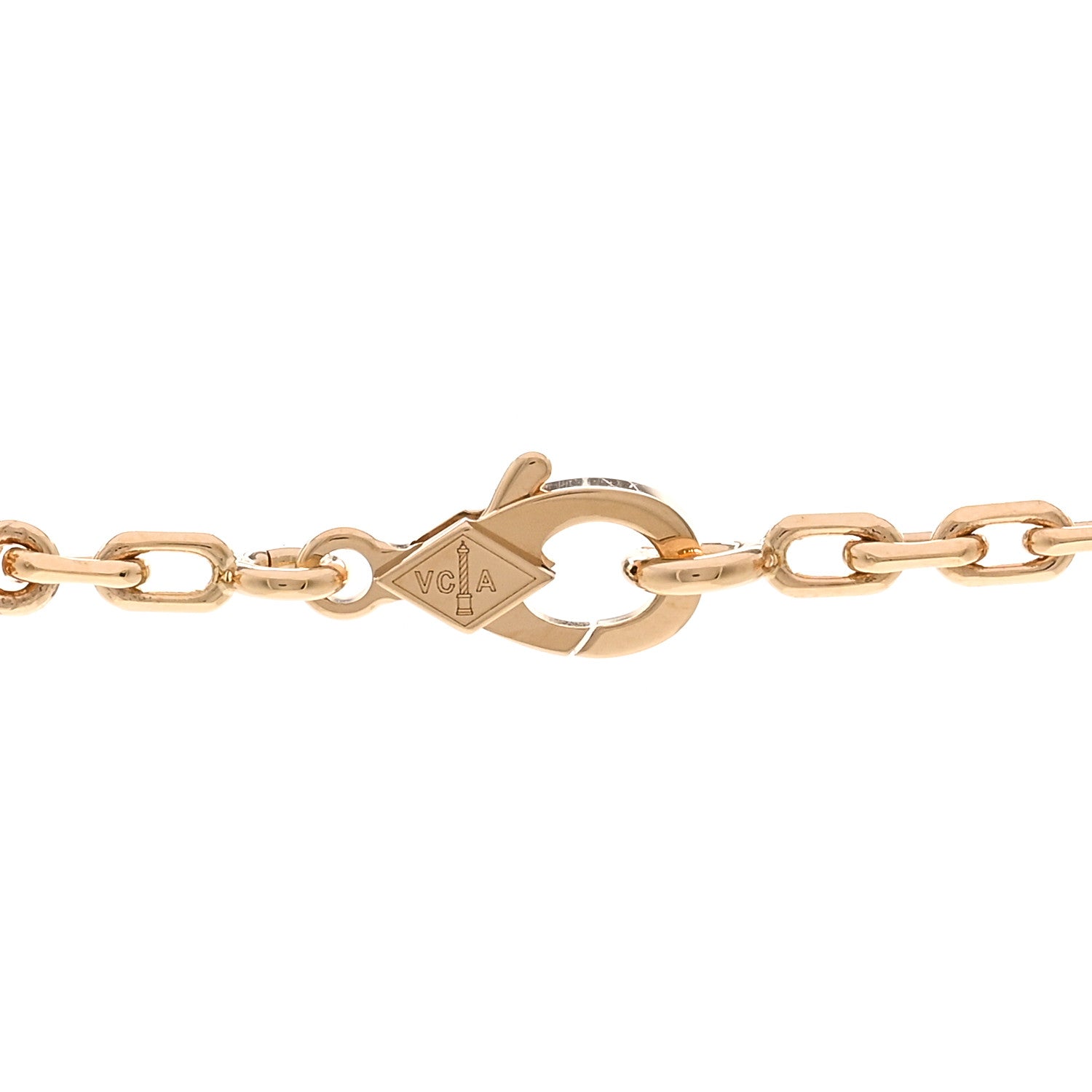 Van Cleef & Arpels 18K Yellow Gold Mother of Pearl 10 Motifs Vintage Alhambra Necklace 4 of 7