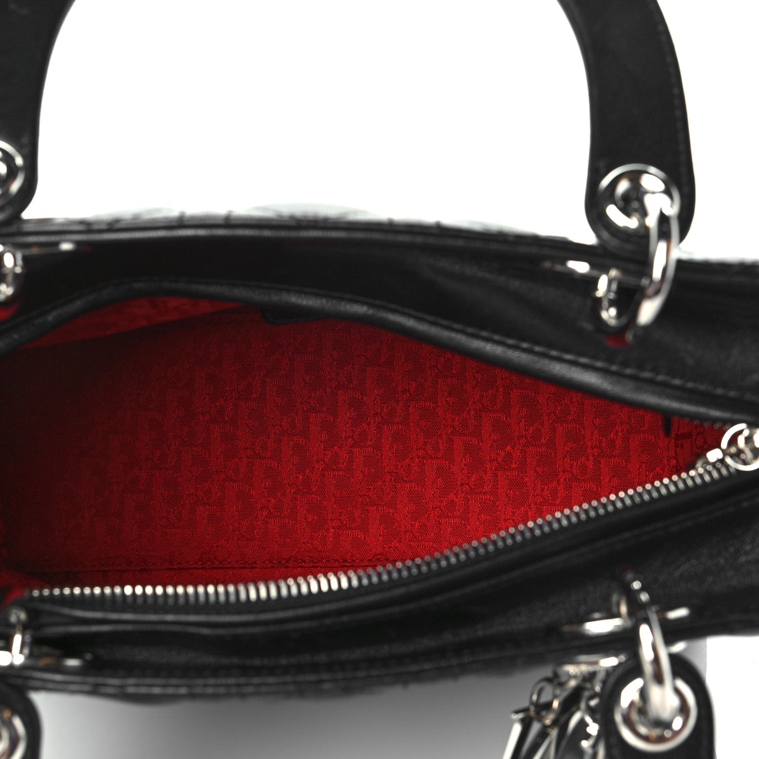 Christian Dior Lambskin Cannage Medium Lady Dior Black 6 of 11