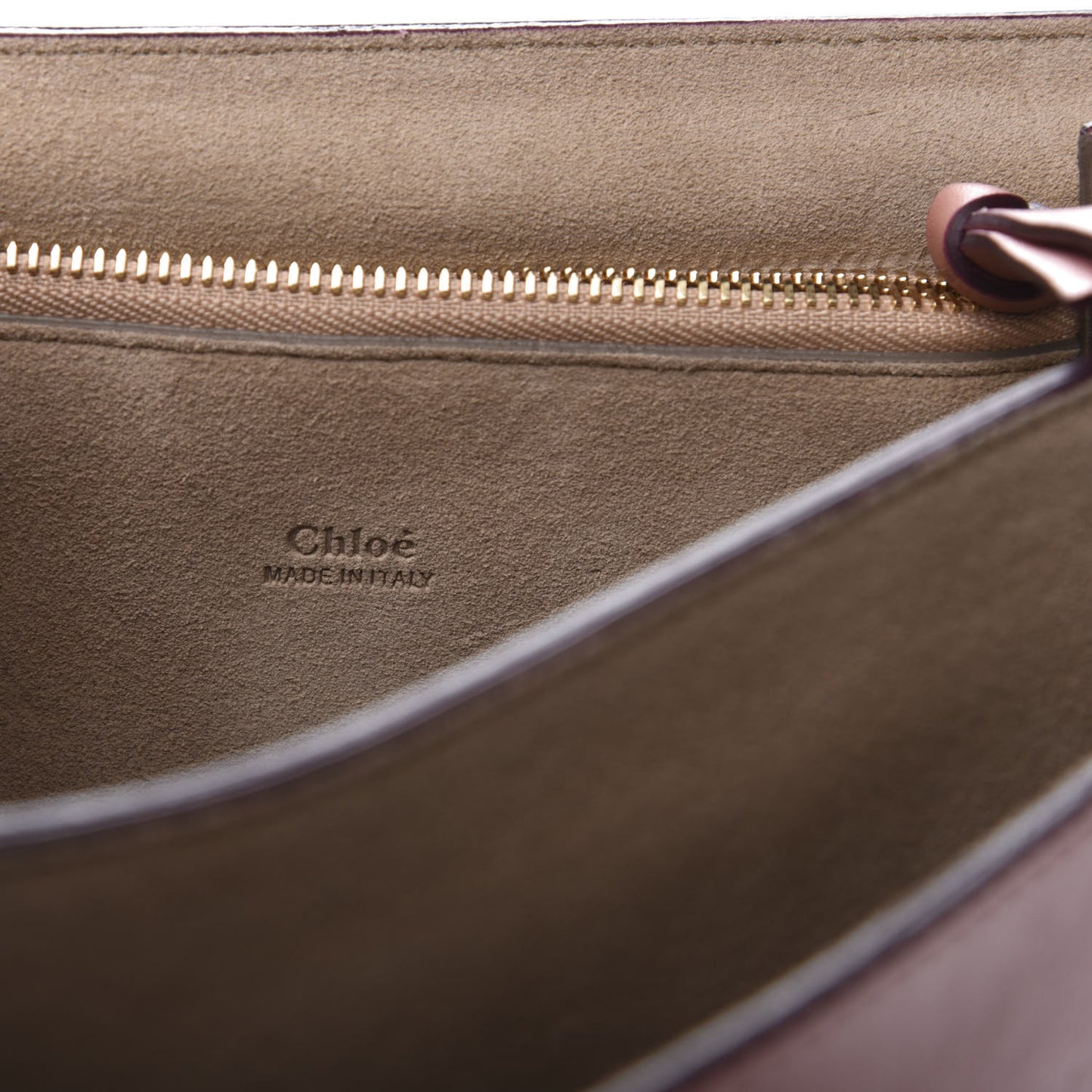 Calfskin Suede Medium Faye Shoulder Bag Misty Rose Dark Purple