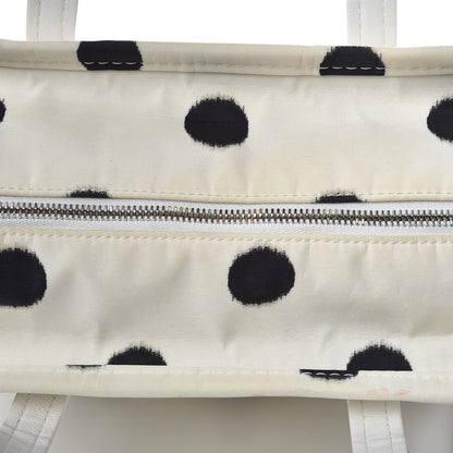 Balenciaga Silk Polka Dot S Bazar Shopper Tote White Black 18 of 18
