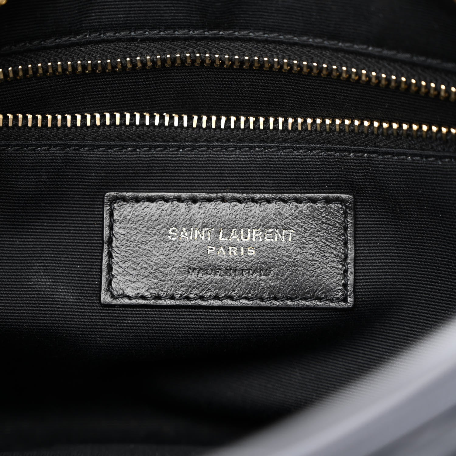 Saint Laurent Lambskin Quilted Victoire Camera Bag Deep Marine 6 of 10