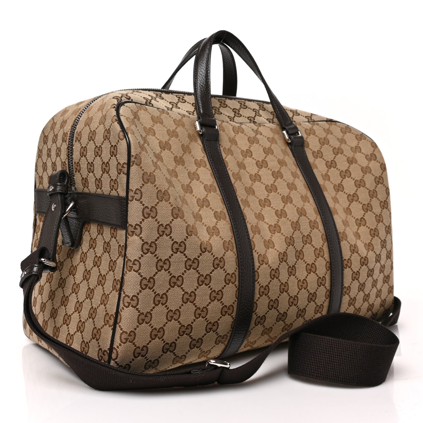 Monogram Dollar Calfskin Boston Duffle Bag Beige Ebony Testa di Moro Marrone Scuro