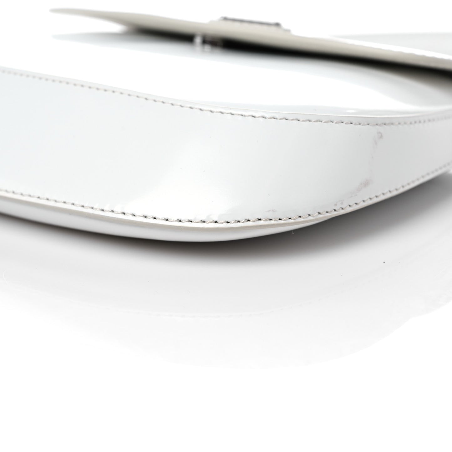 Spazzolato Cleo Flap Shoulder Bag White