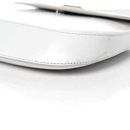Prada Spazzolato Cleo Flap Shoulder Bag White 8 of 9