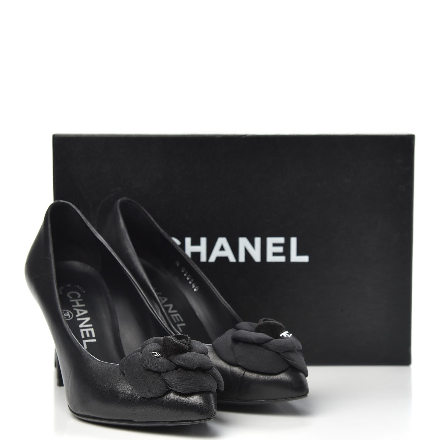 Chanel Lambskin Camellia Pumps 35.5 Black 12 of 12