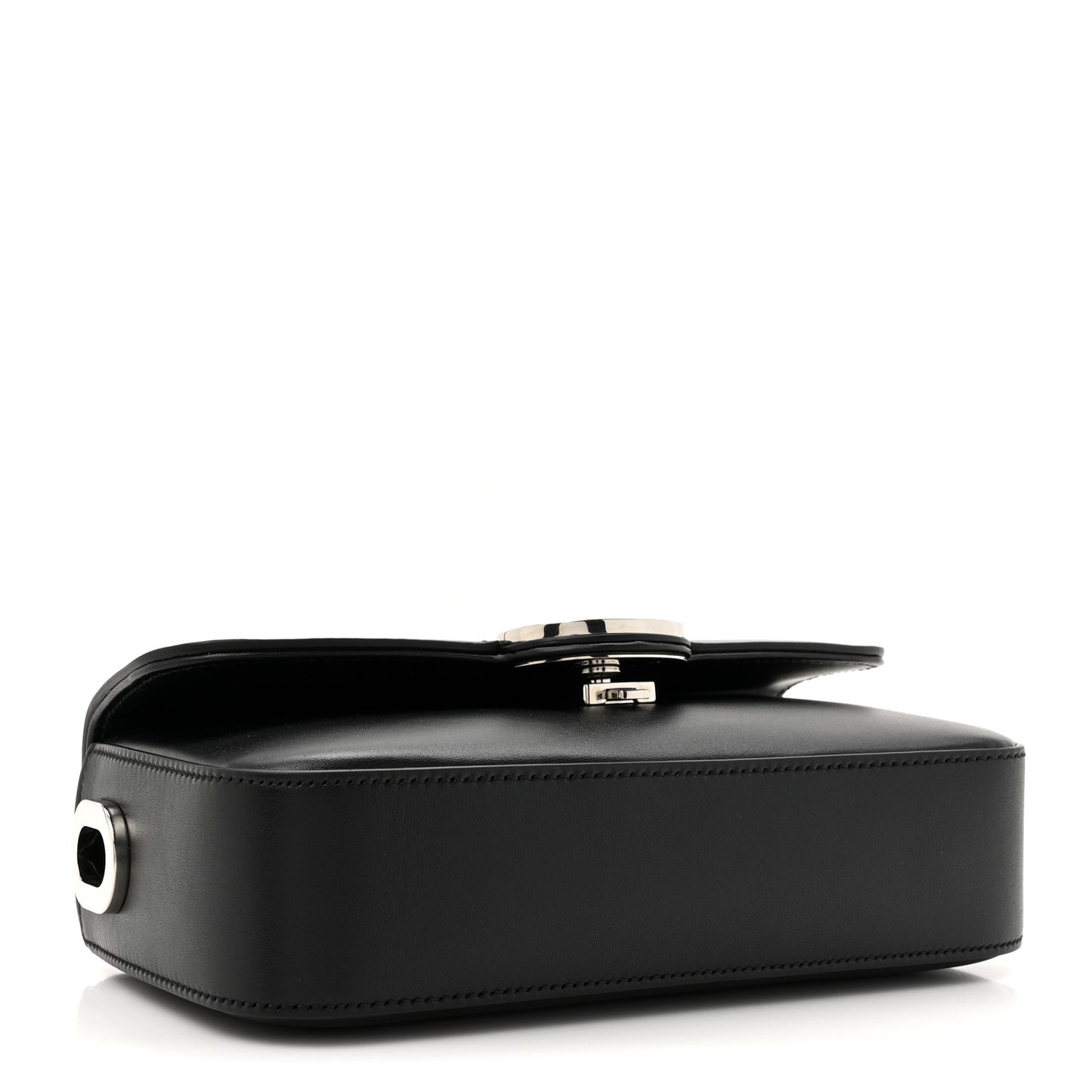 Senna Calfskin Petite GG Top Handle Shoulder Bag Black