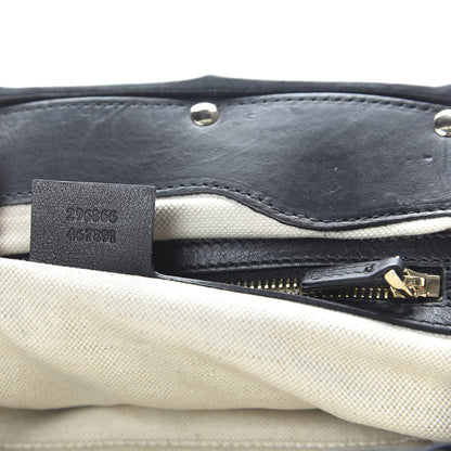 Gucci Calfskin Bamboo Frame Top Tassel Clutch Black 9 of 10