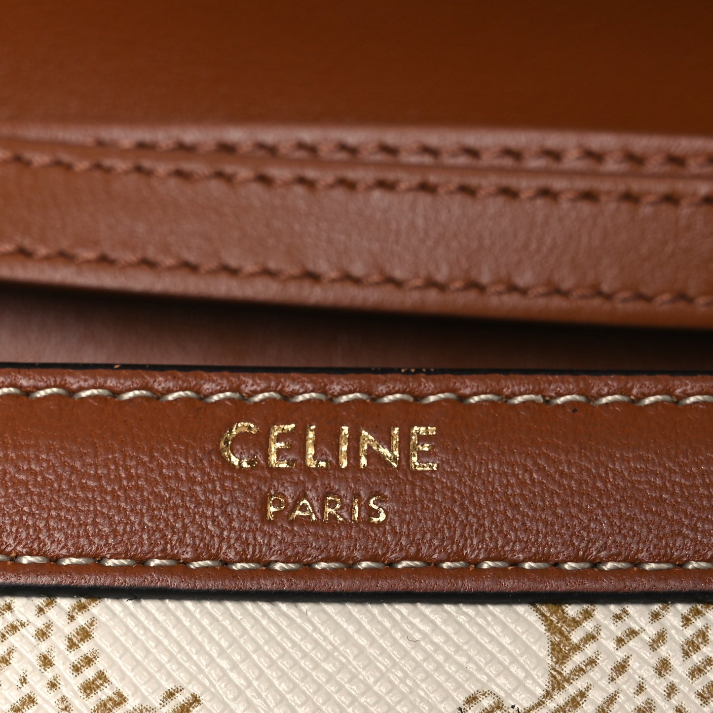 Triomphe Canvas Calfskin Maillon Wallet on Chain White