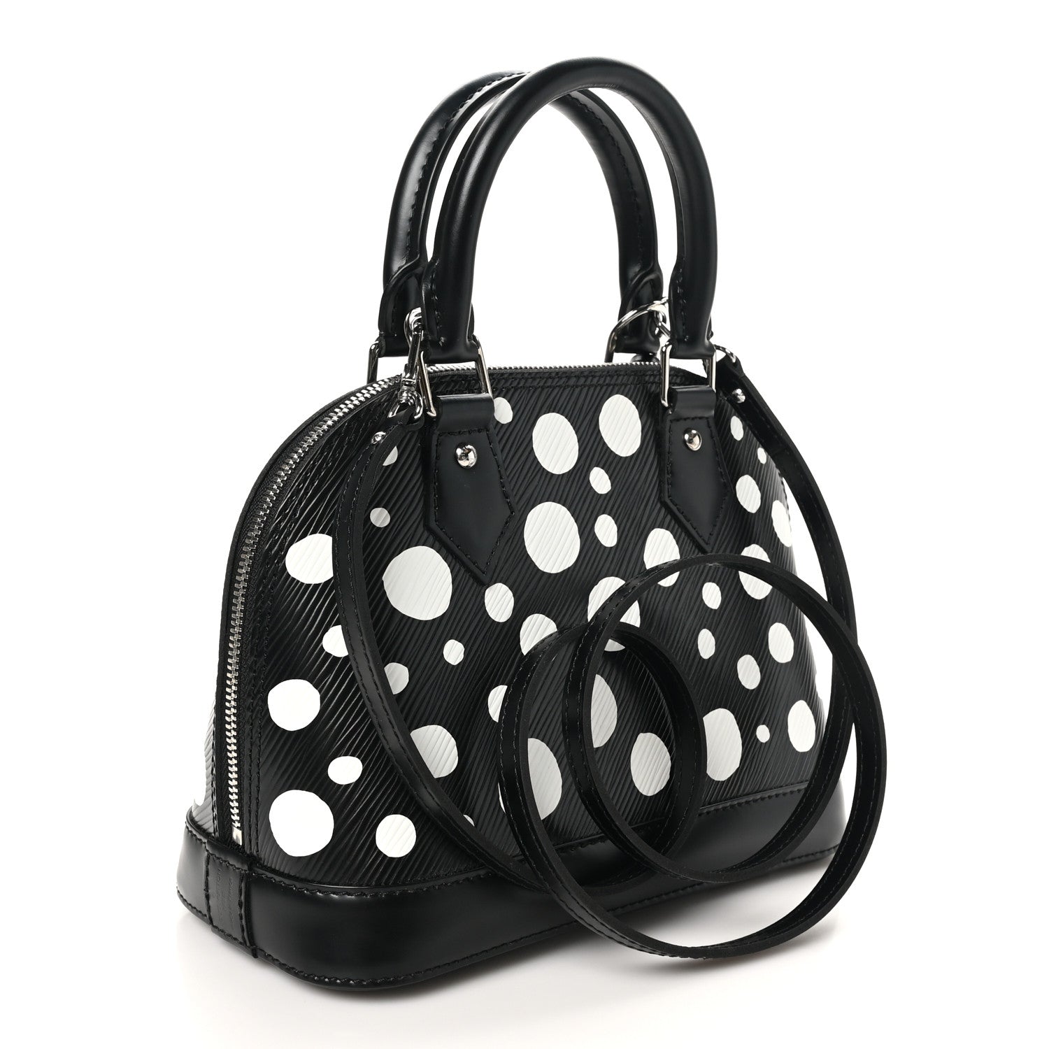Louis Vuitton X YK Epi Alma BB Black White 3 of 9