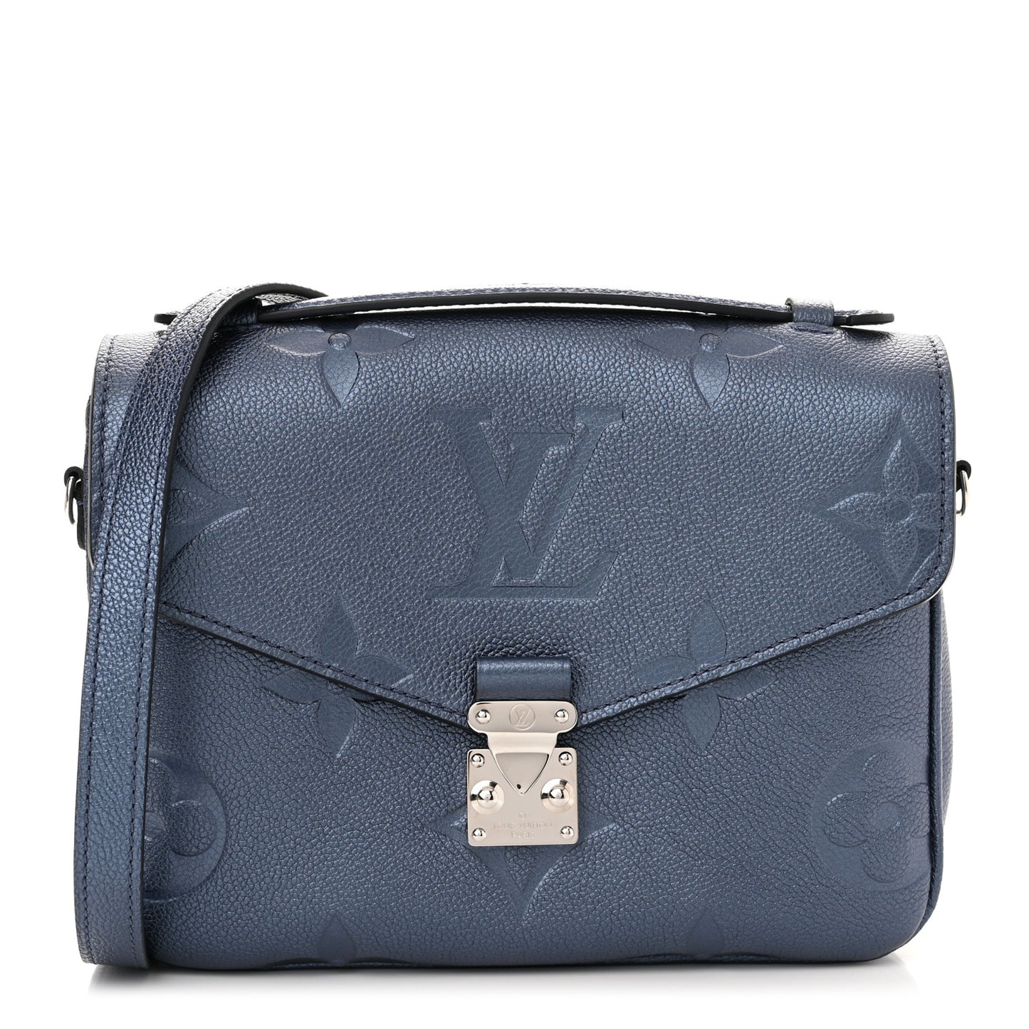 Metallic Empreinte Monogram Giant Pochette Metis Navy Nacre