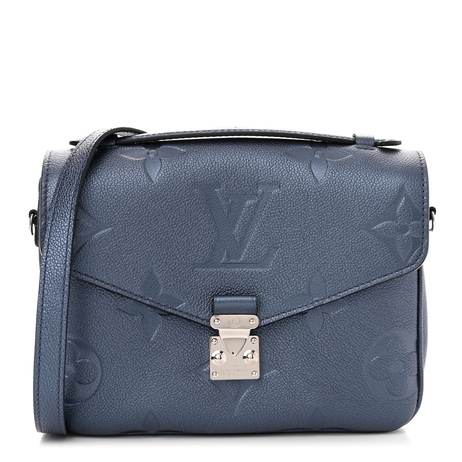 Louis Vuitton Metallic Empreinte Monogram Giant Pochette Metis Navy Nacre 1 of 10