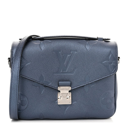 Louis Vuitton Metallic Empreinte Monogram Giant Pochette Metis Navy Nacre 1 of 10