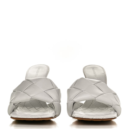 Bottega Veneta Nappa Maxi Intrecciato Lido Mule Sandals 41 Optic White 2 of 10
