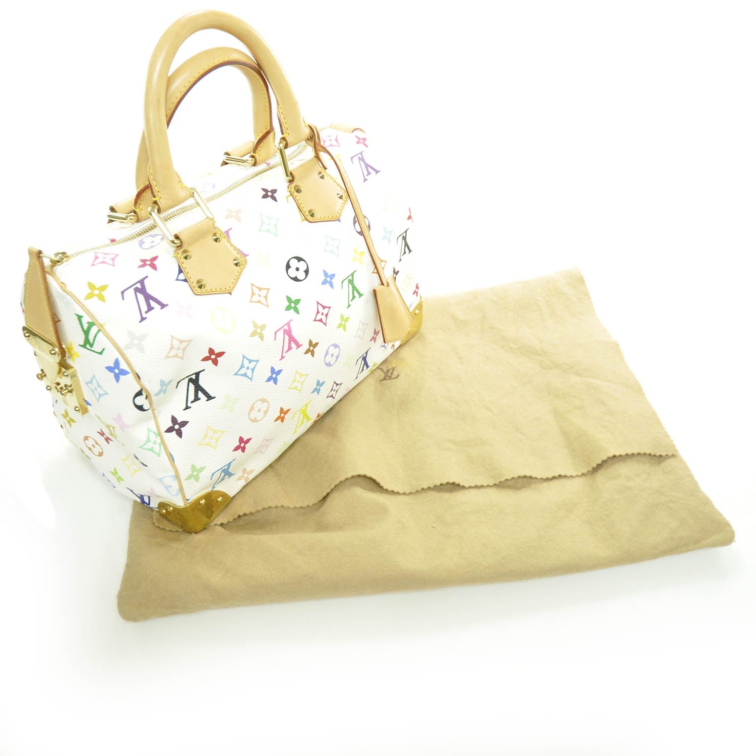 Louis Vuitton Monogram Multicolor Speedy 30 White 3 of 9