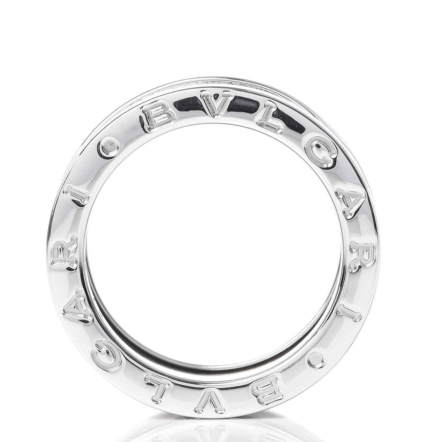 Bulgari 18K White Gold B.Zero1 Three-Band Ring 51 5.75 4 of 6