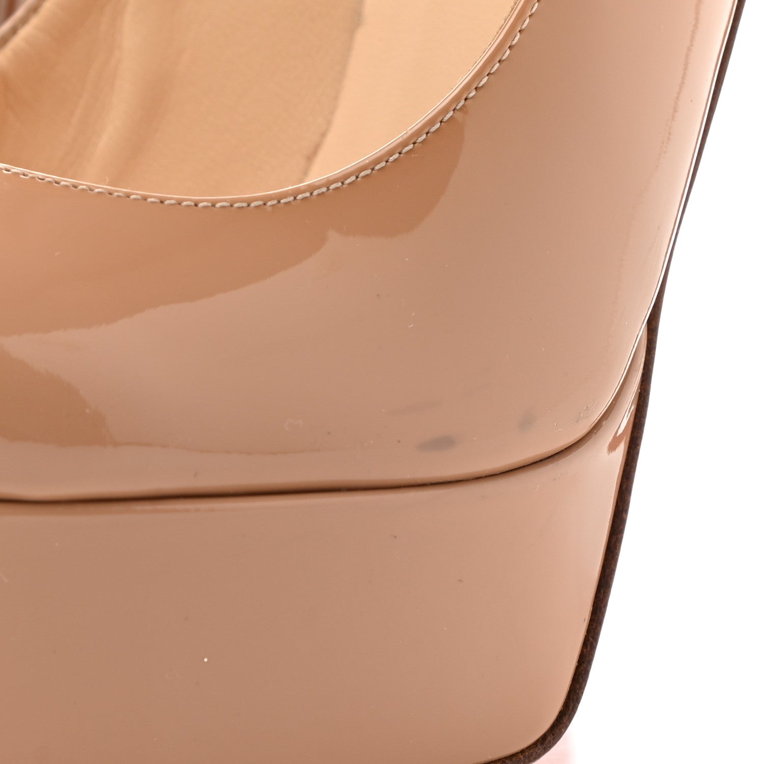 Christian Louboutin Patent Bianca 140 Pumps 37 Nude 8 of 12
