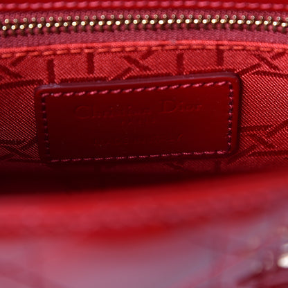 Christian Dior Patent Cannage Mini Lady Dior Red 5 of 8
