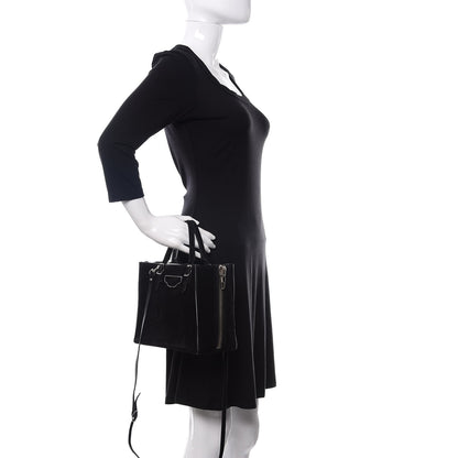 Balenciaga Baby Daim Suede Plate Hardware Papier A6 Zip Around Tote Black 3 of 11