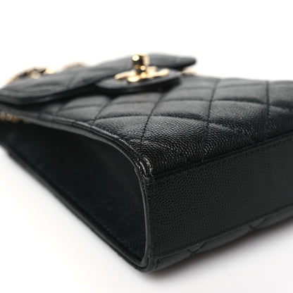 Chanel Caviar Quilted Classic Phone Holder Black 9 of 11