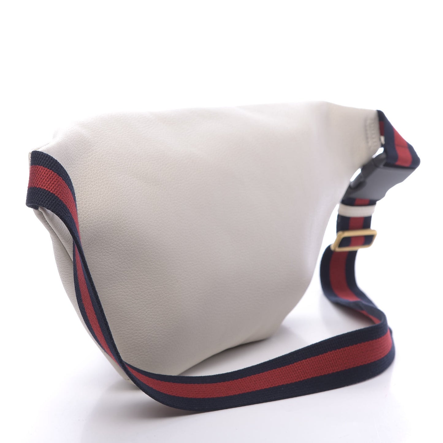 Grained Calfskin Logo Belt Bag White