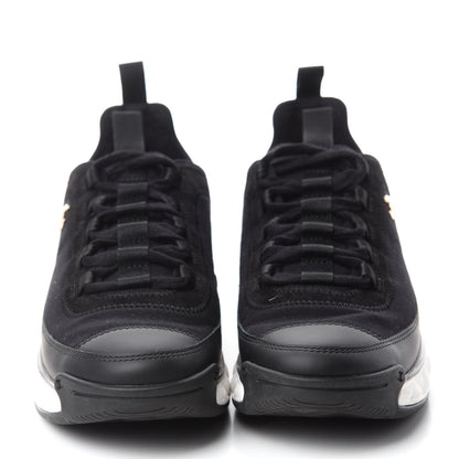 Chanel Fabric Calfskin Suede CC Sneakers 38 Black 2 of 10