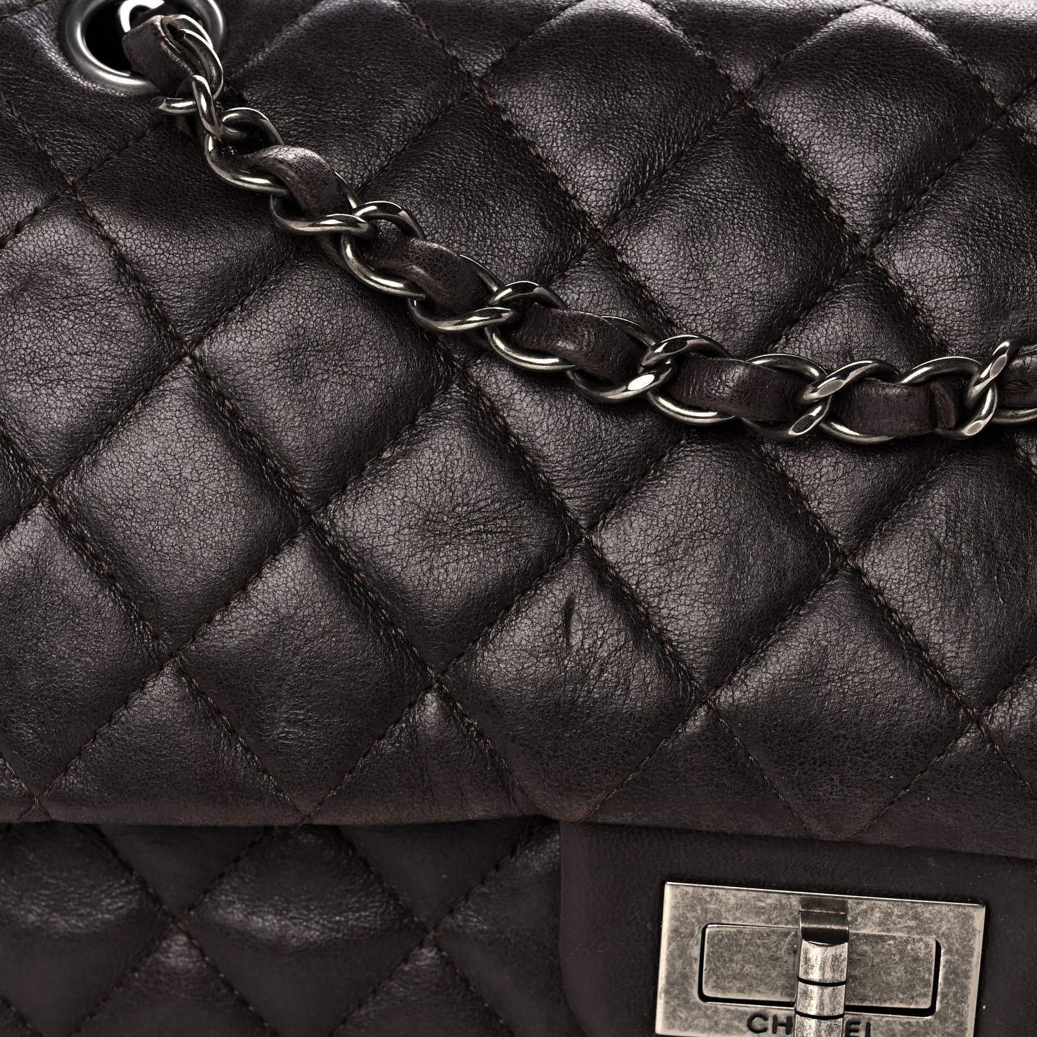 Chanel Calfskin Quilted 2.55 Reissue 226 Flap Brown 11 of 13