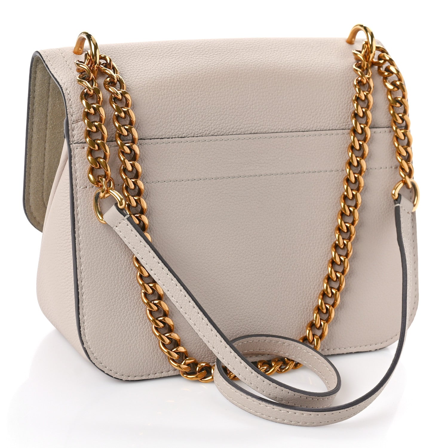 Louis Vuitton Grained Calfskin Lockme Chain Bag Greige 3 of 8
