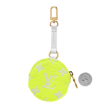 Louis Vuitton Fabric LV Match Ellipse BB Round Coin Purse Yellow 2 of 3