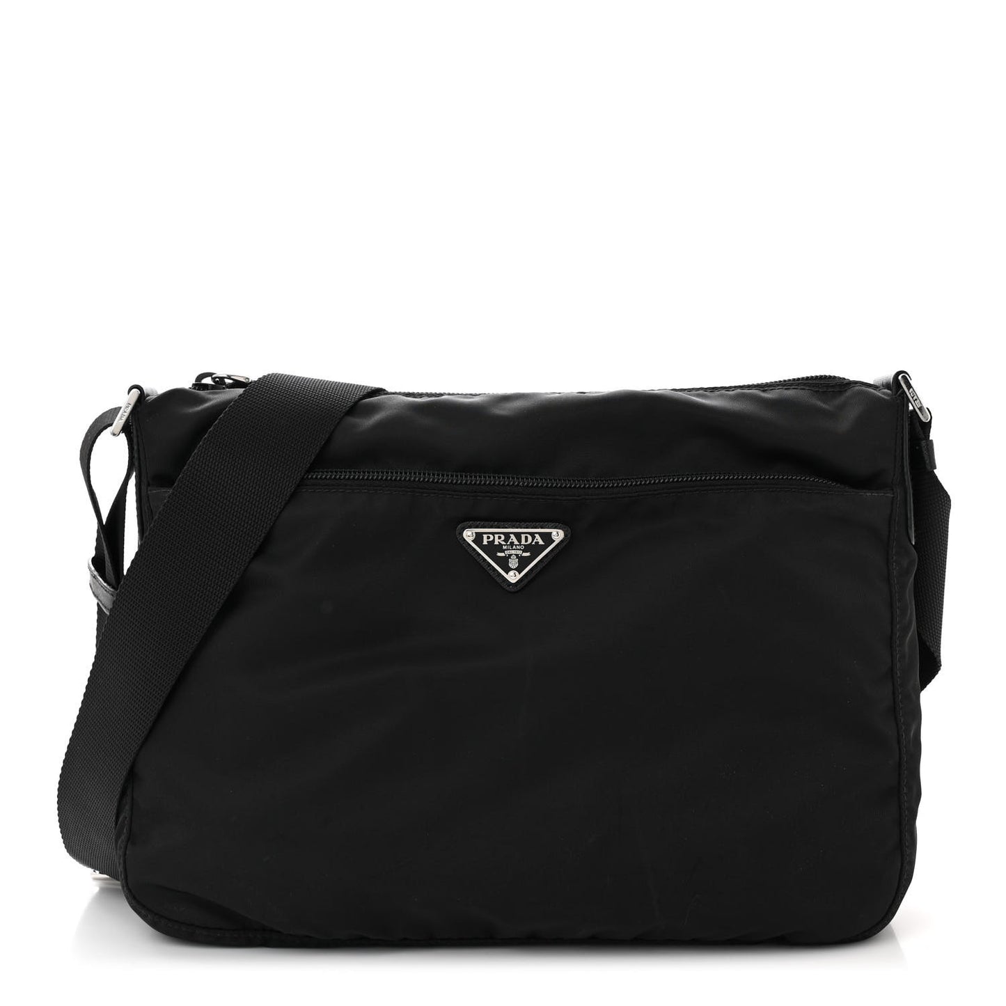 Tessuto Nylon Messenger Bag Black
