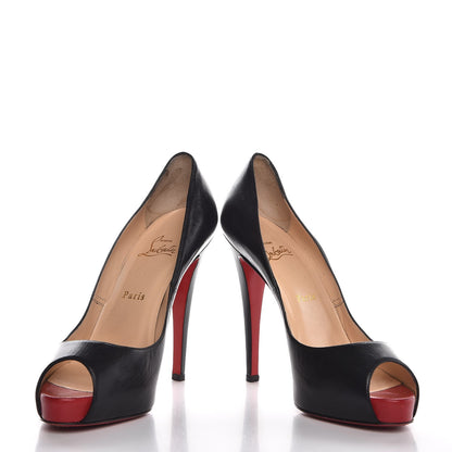 Christian Louboutin Kid Very Prive 120 Pumps 39 Black Red 8 of 10