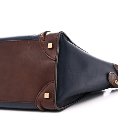 Celine Smooth Calfskin Mini Tri-Color Luggage Navy 9 of 9