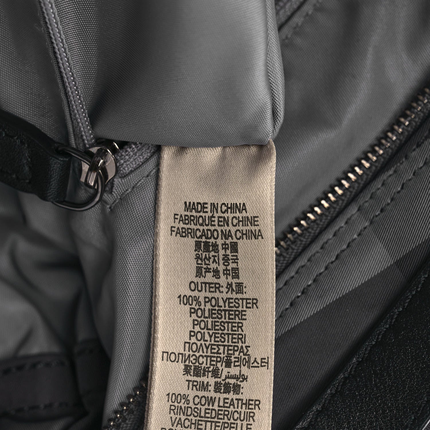 Burberry Nylon Check Buckleigh Packable Tote Charcoal 7 of 12
