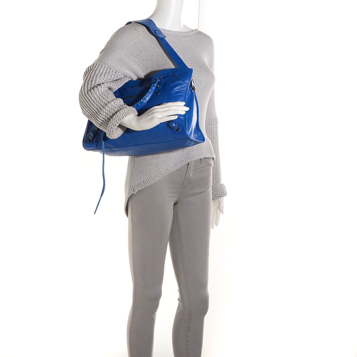 Balenciaga Agneau Classic Hardware City Bleu Lazuli 2 of 13