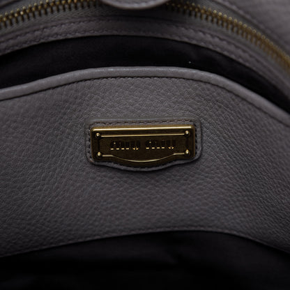 Miu Miu Vitello Daino Top Handle Tote Argilla 9 of 12