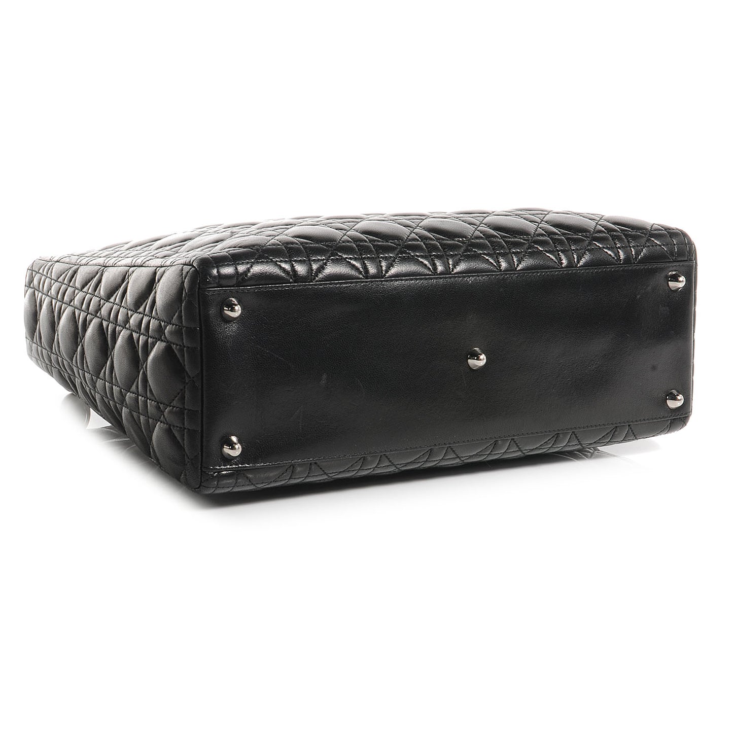 Lambskin Cannage Large Lady Dior Black