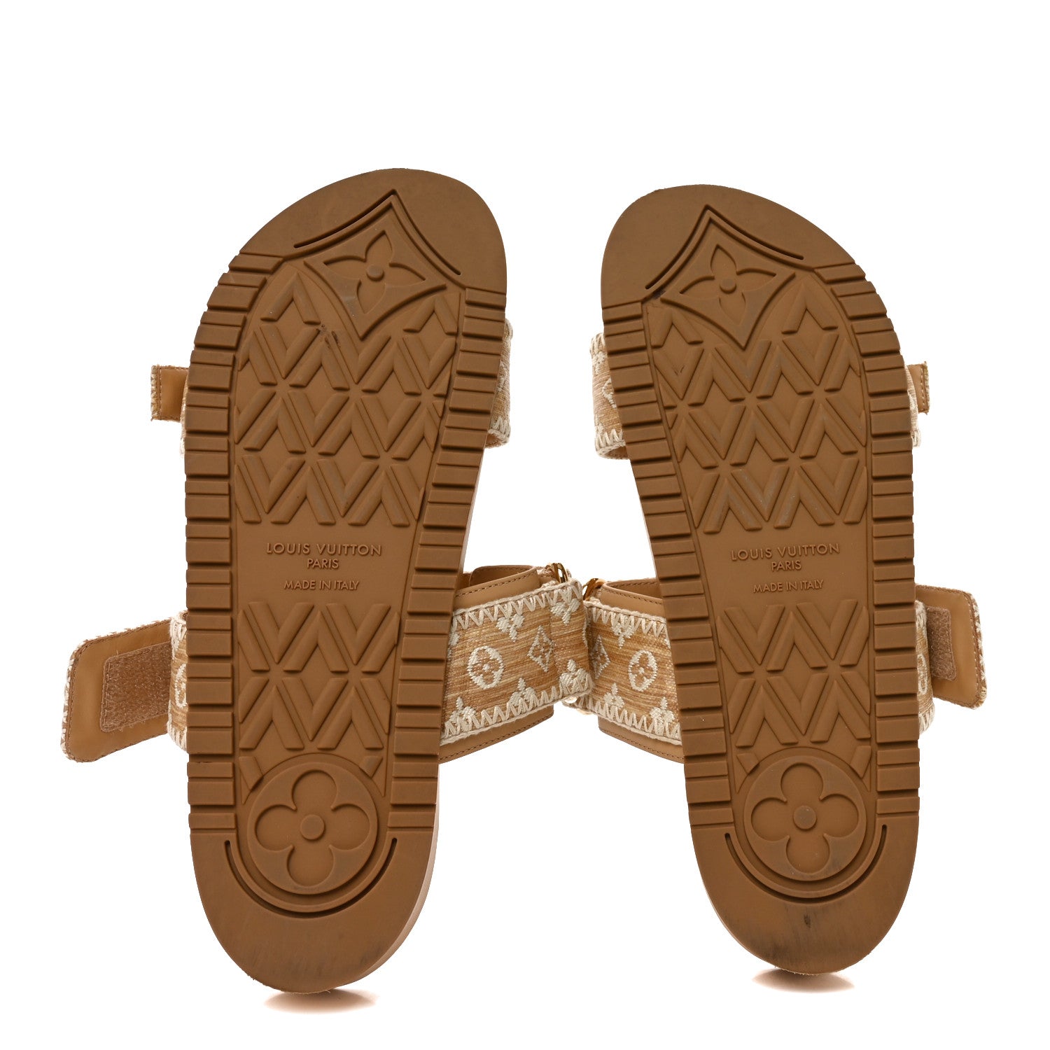 Louis Vuitton Raffia Monogram Bom Dia Flat Mule Sandals 39 Natural 6 of 8