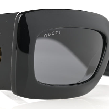 Gucci Acetate Rectangular Sunglasses GG0811S Black 8 of 9