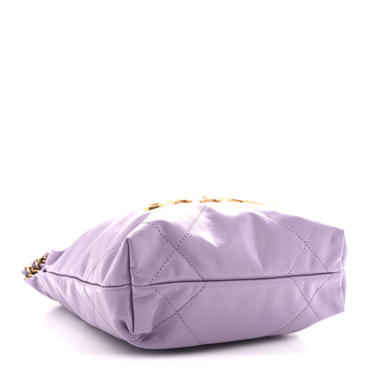 Chanel Shiny Calfskin Quilted Mini Chanel 22 Light Purple 3 of 10