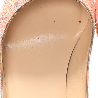 Christian Louboutin Patent Glitter Iriza 100 Pumps 37.5 Peach 9 of 9