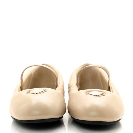 Nappa Soft Padded Triangle Ballet Flats 38 Deserto