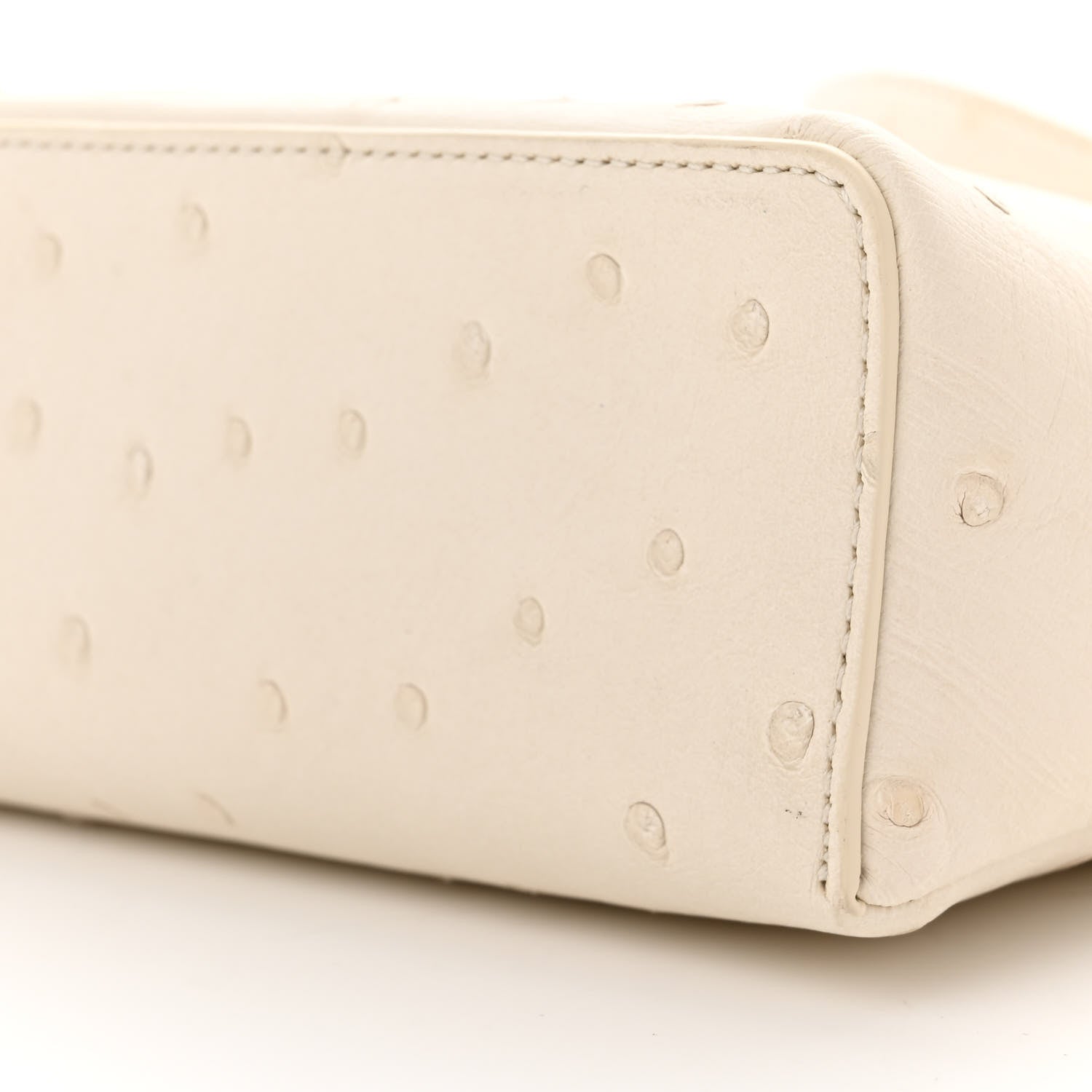 Loro Piana Ostrich L19 Extra Pocket Pouch Whisper White 1448194