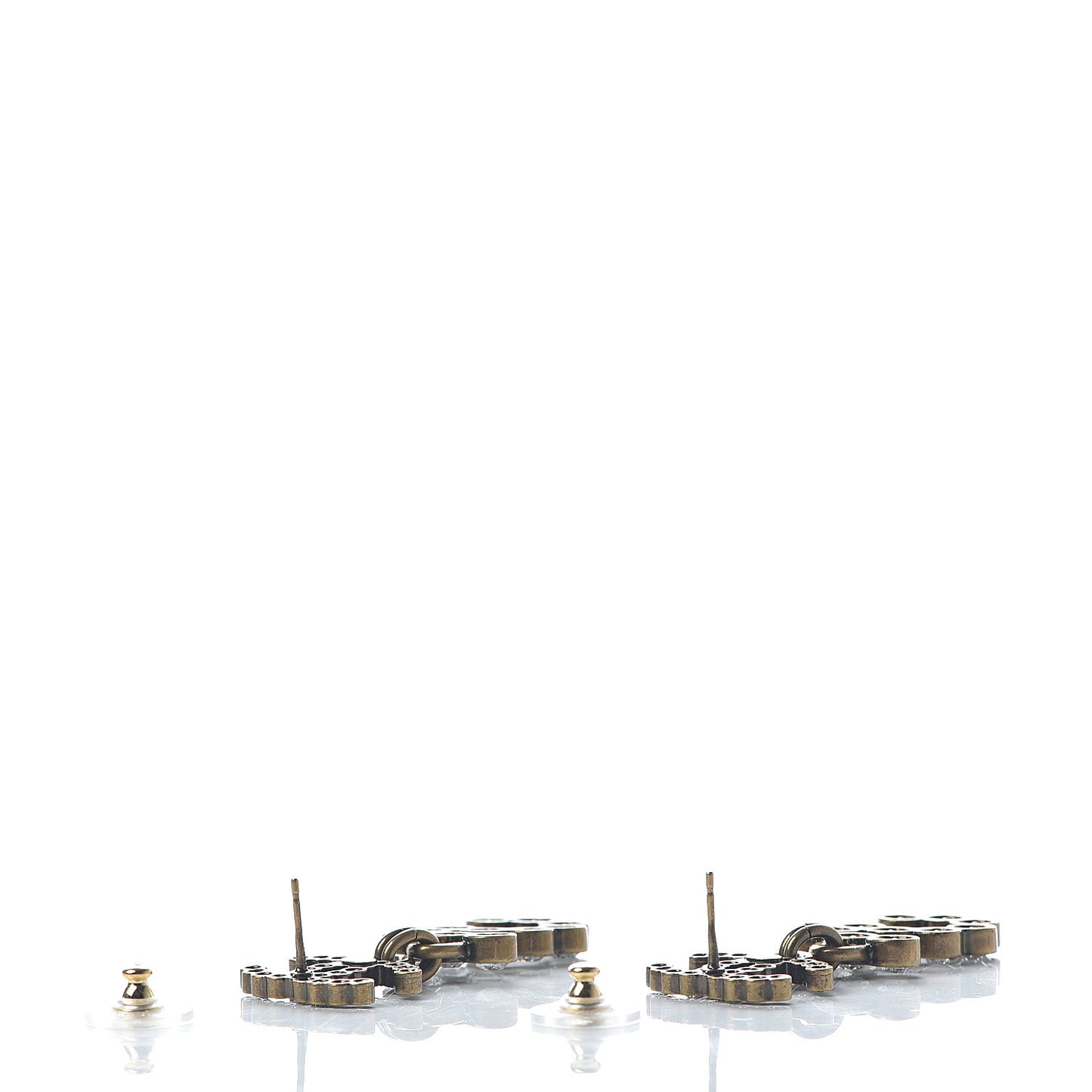 Metal Crystal City of Lights No 5 Drop Earrings Gold