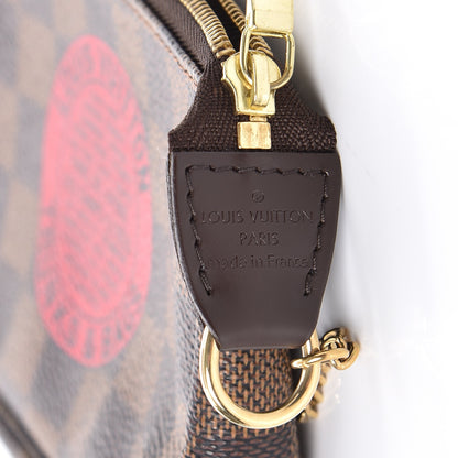 Louis Vuitton Damier Ebene Complice Trunks and Bags Mini Pochette Accessories Red 6 of 8