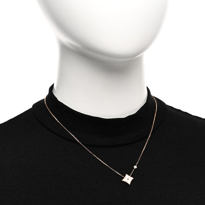 Louis Vuitton 18K Pink Gold Diamond Mother of Pearl Color Blossom BB Star Pendant Necklace 2 of 6