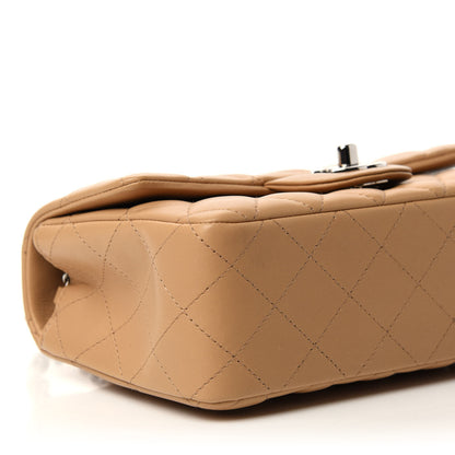 Chanel Lambskin Quilted Mini Rectangular Flap Beige 6 of 10