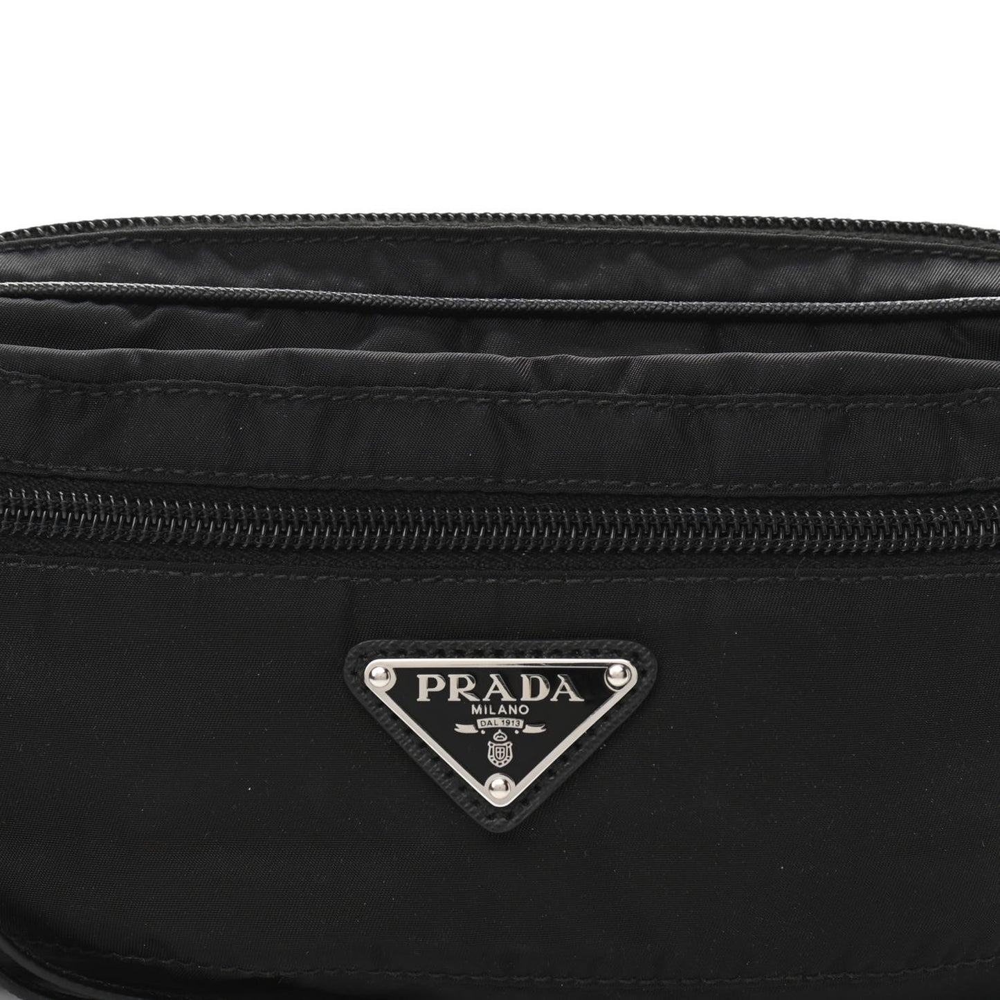 Tessuto Nylon Saffiano Belt Bag Black